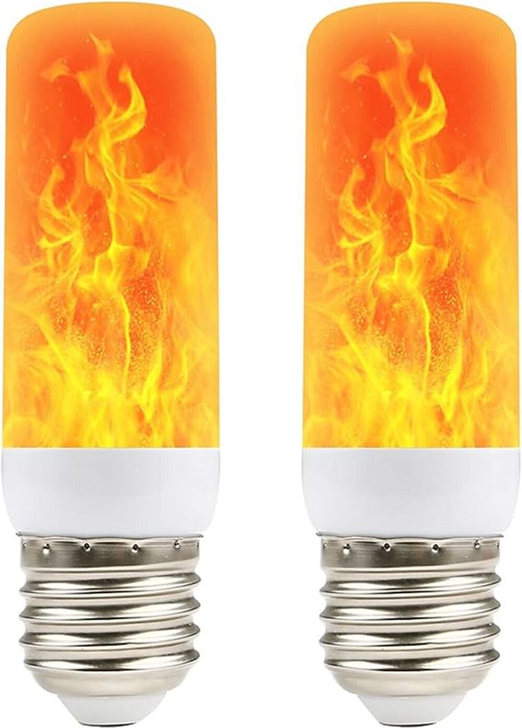 2 Stück Flammen Licht, Glühbirne E27 Flammeneffekt Licht,Flackernde Licht Effekt LED Außenleuchte Flackerlicht Flammenlampe mit 3 Lichtmodi für...