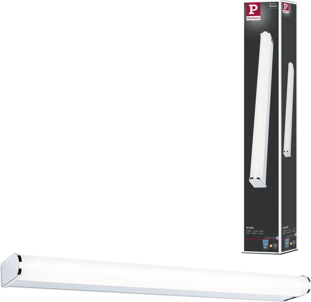 Applique LED Arneb Paulmann anti-éblouissement pour miroir de toilette