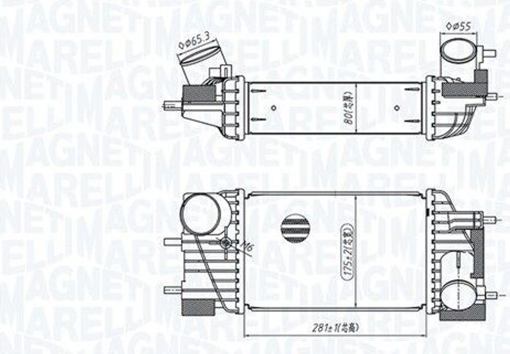 MAGNETI MARELLI 351319205820 - OE 14461 1KC0A Ladeluftkühler für Juke (F15)