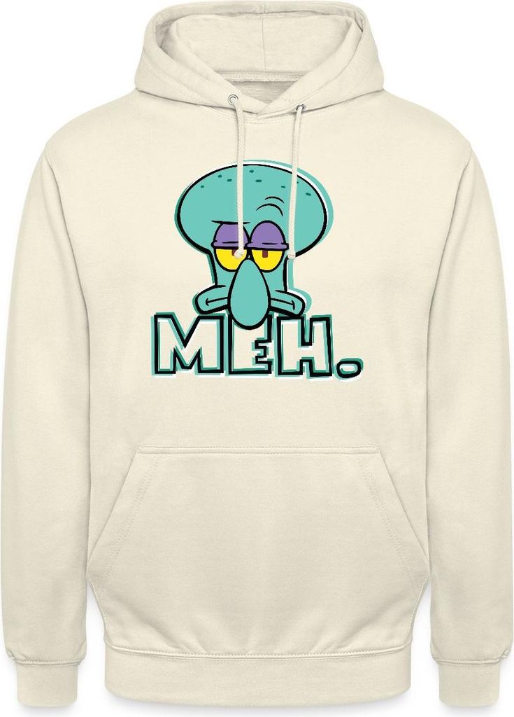 Spreadshirt SpongeBob Schwammkopf Thaddäus Q. Tentakel Uni Hoodie, M, Vanille-Milchshake