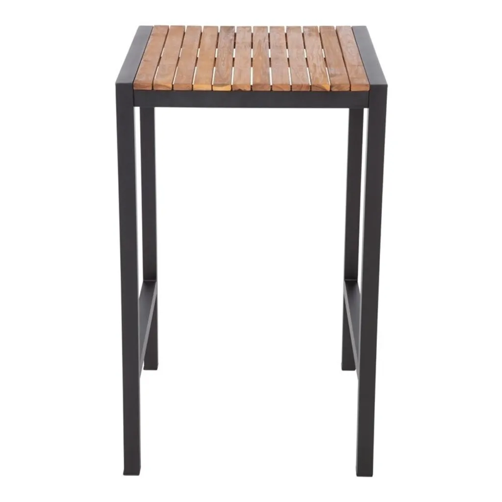 Table de bar bistrot Bolero acacia et acier pour petit espace