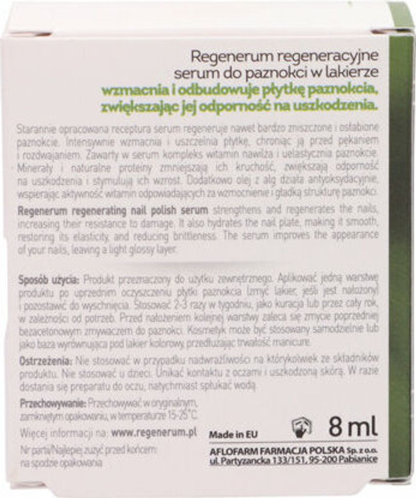 Sérum regenerador de uñas REGENERUM, formato de 8 ml Imagen del producto 