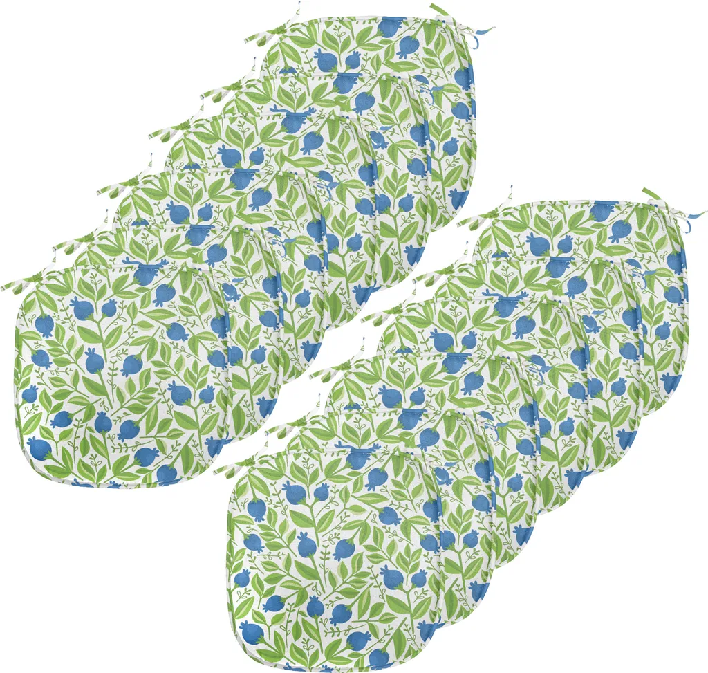 12 Cuscini Sedie 40x40 ABAKUHAUS - Sogno Floreale Viola e Verde