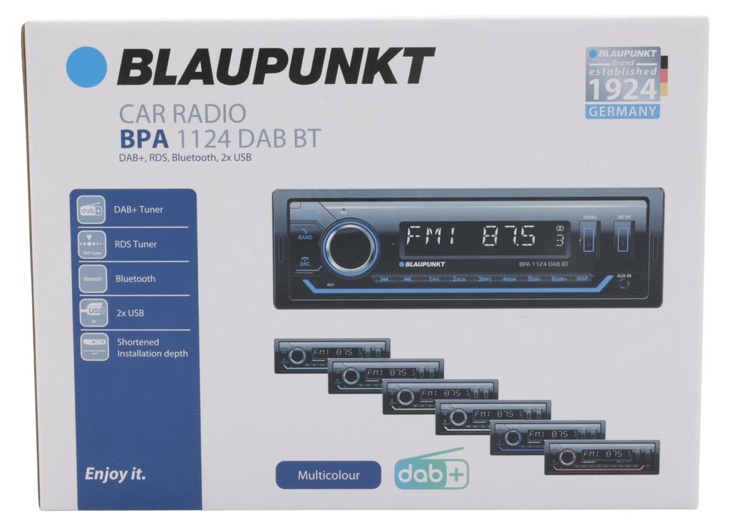 Blaupunkt BPA 1124 DAB BT, Czarny, Obrotowy, CT, EON, PTY, Zdjęcie produktu 