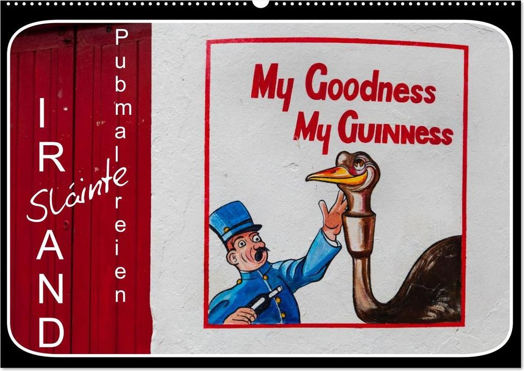 Sláinte IRLAND - Pubmalereien (Wandkalender 2027 DIN A2 quer), CALVENDO Monatskalender