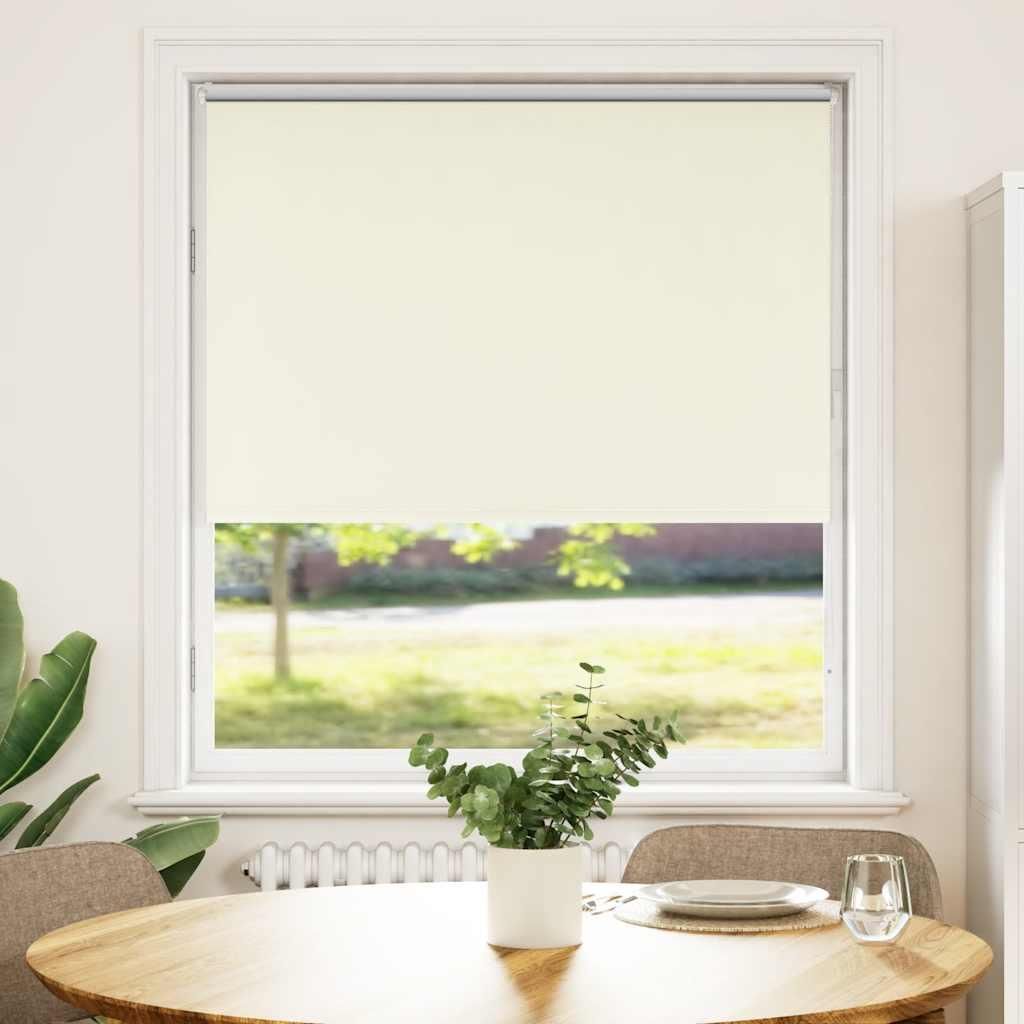 vidaXL Verdunkelungsrollo Cremeweiß 105x150cm Stoffbreite 100,7cm
