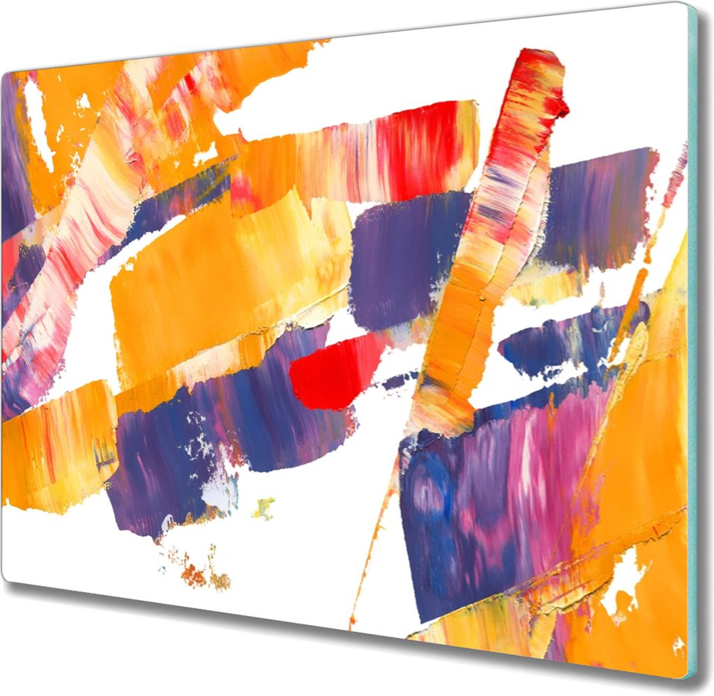 Coloray Herdabdeckplatte 60x52 cm Schneidebrett Kochplattenabdeckung Küchenbrett Hackbrett - Farbe Abstraktion
