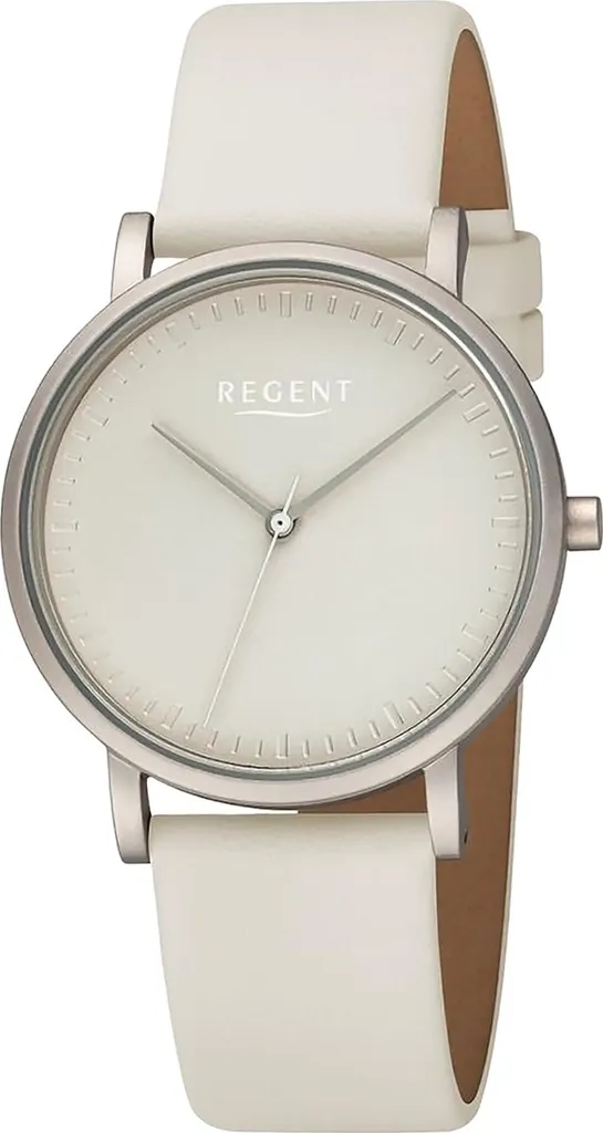 Montre bracelet en cuir beige Regent pour femme style classique chic