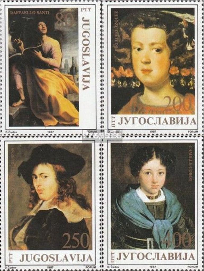 Briefmarken Jugoslawien 1987 Mi 2247-2250 (kompl.Ausg.) postfrisch Kunst
