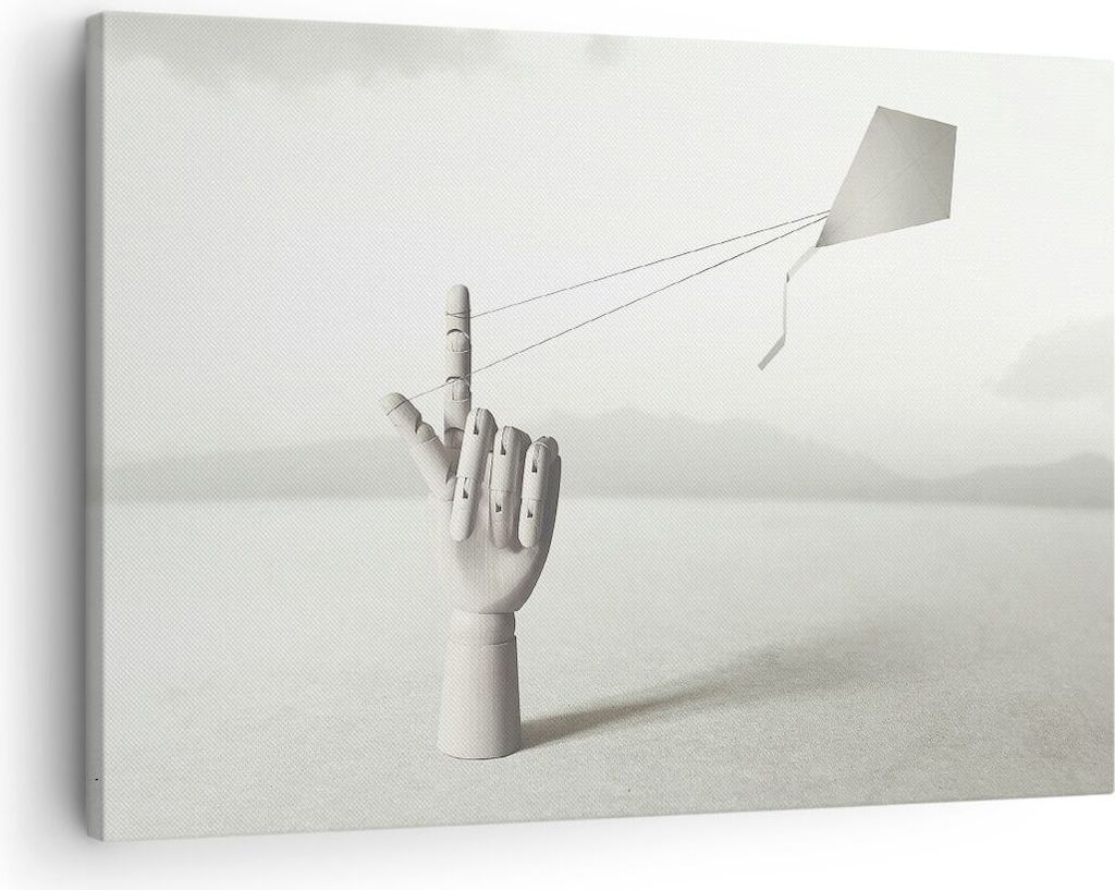 Bild auf Leinwand - Leinwandbild - Einteilig - Modern Hand Drachen - 70x50cm - Wand Bild - Wanddeko - Wandbilder - Leinwanddruck - Bilder - Wanddek...