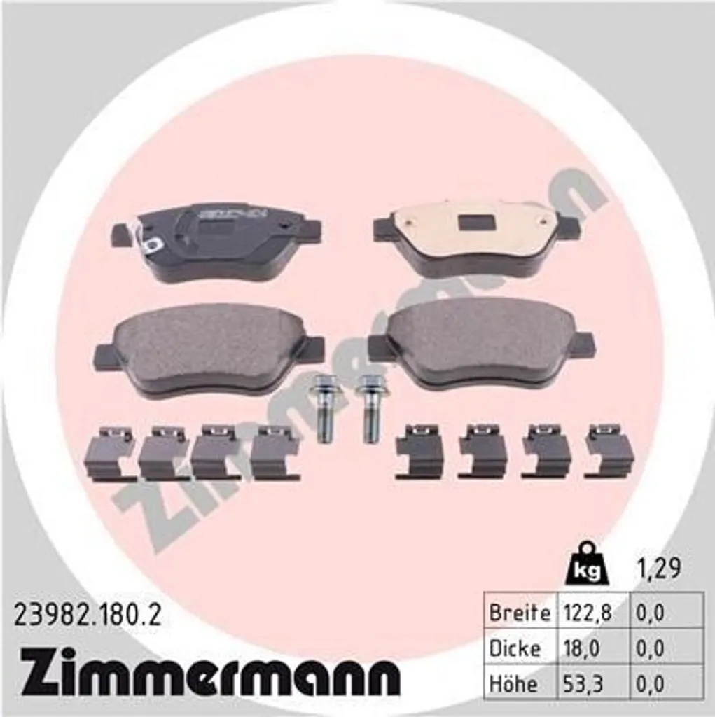 Plaquettes de Frein Avant pour Opel Corsa D - Kit Sécurité Zimmermann