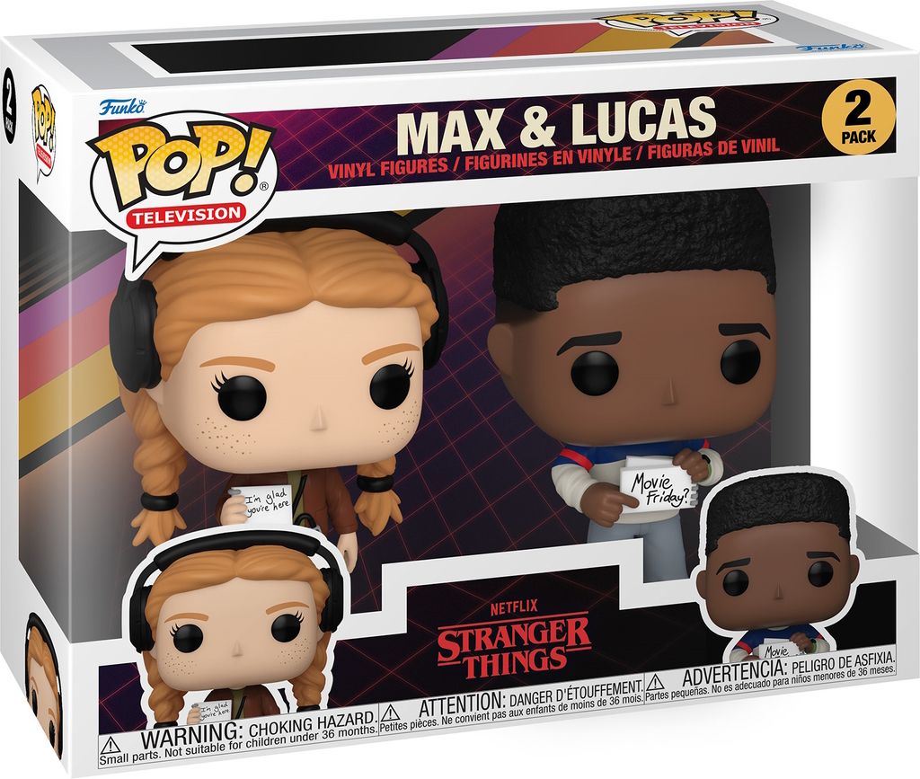 Stranger Things - Max & Lucas Funko Pop! Vinyl Figur Produktbild 