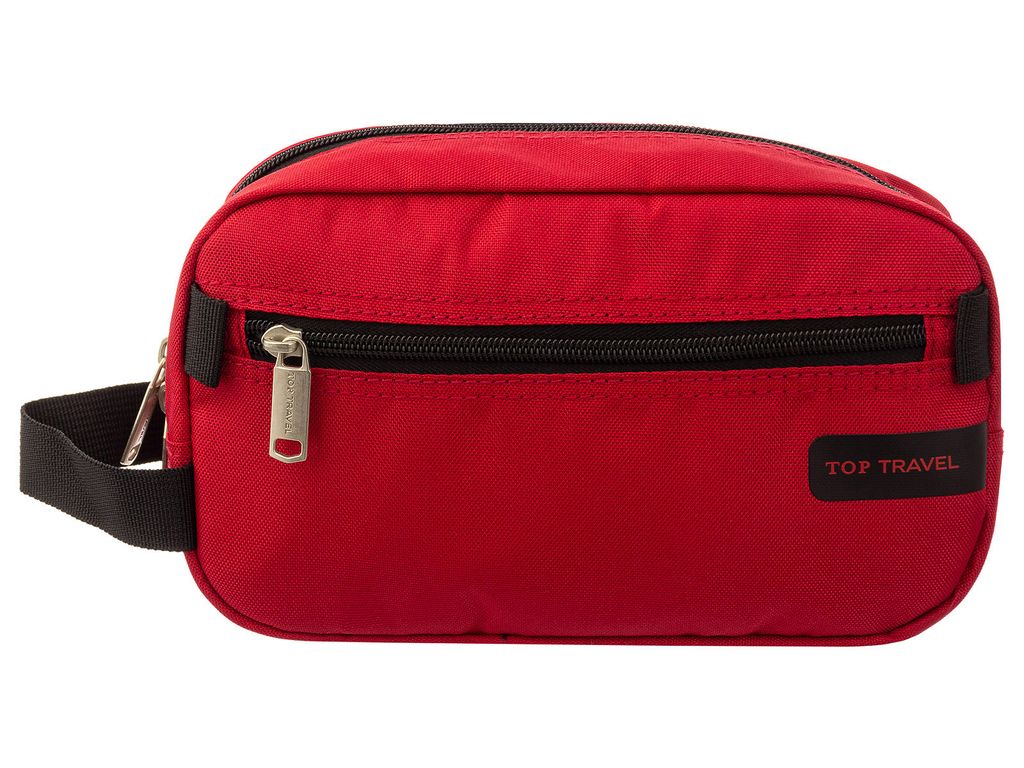Top Travel 422435 Kulturtasche Waschtasche rot / schwarz