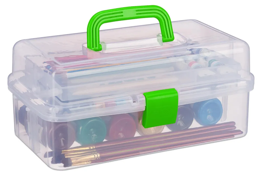 Rangement pour perles et couture, boîte de tri 9 cases pratique et compacte