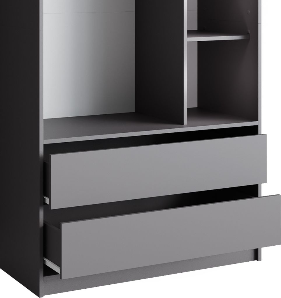 Vicco Kleiderschrank Elmo, 100 x 200 cm mit 2 Schubladen, Produktbild 6
