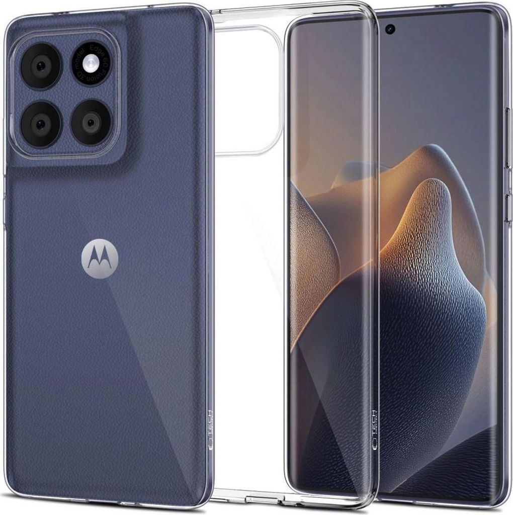 Silikon Handyhülle Bumper Softcase kompatibel mit Motorola Edge 60 Fusion transparent