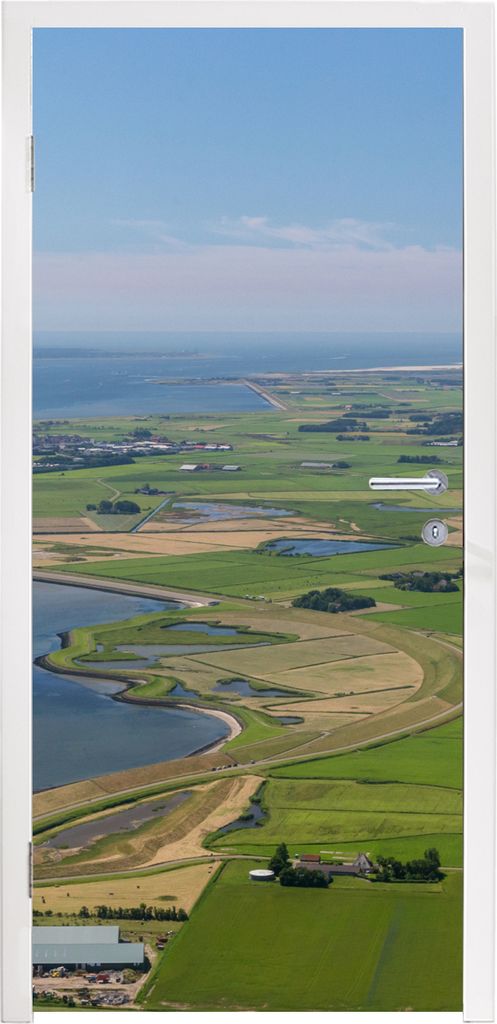 MuchoWow Türtapete Selbstklebende Türfolie Texel - Meer - Gras 90x235 cm Türposter Türaufkleber Klebefolie Türklebefolie - XXL-Plakaten - Fo...