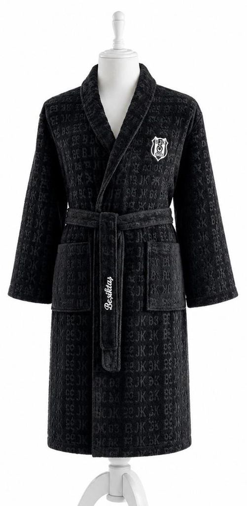 Žakárový župan Taç Beşiktaş JK s šálovým límcem – Velikost Obrázek produktu 