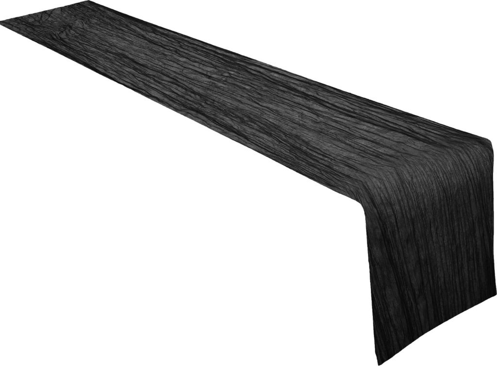 Tischläufer, Polyester Moderner Tischläufer, Waschbarer Tischläufer, Tischdecke für Hochzeit Geburtstagsfeier Tischdekoration, 300x90cm, Schwarz