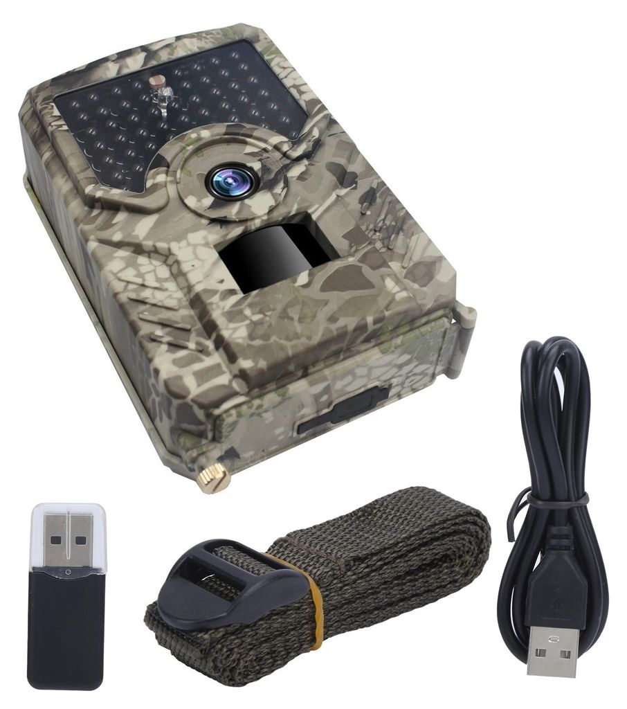PR200PRO Infrarot-Wildkamera mit 16-MP-HD-Objektiv zur Wildtierbeobachtung, 49 Stück 940-nm-Infrarotstrahler