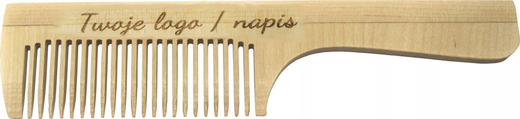 Holzkamm für Haare mit Griff EKO + GRAVUR