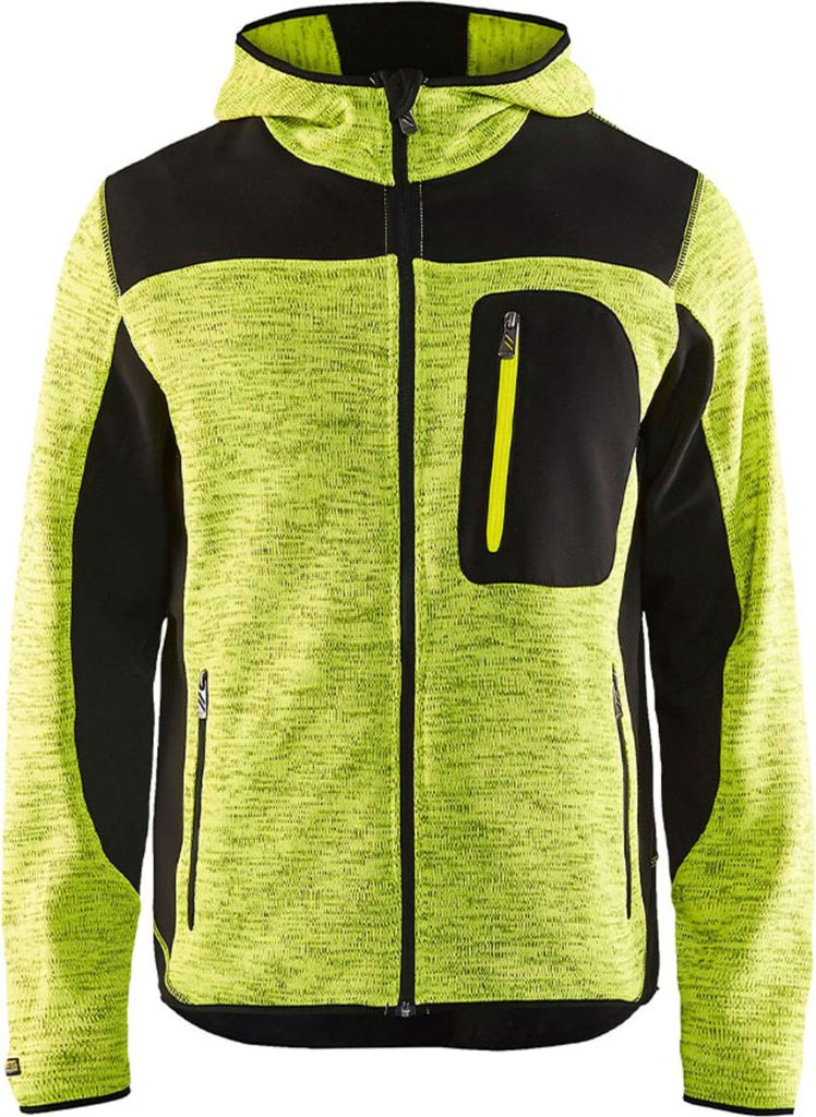 Blakläder Strick-Softshell-Jacke 49302117 gelb/schwarz Uni, 4XL