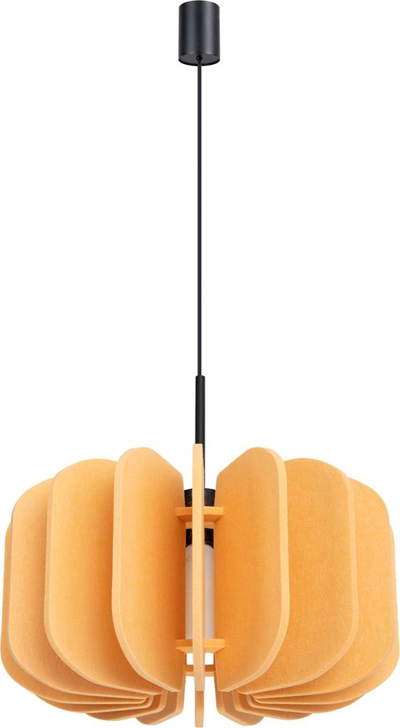 Pendelleuchte MULA 45 gelb 1xE27 15W Filz/Stahl 146x45x45cm Sollux Lighting
