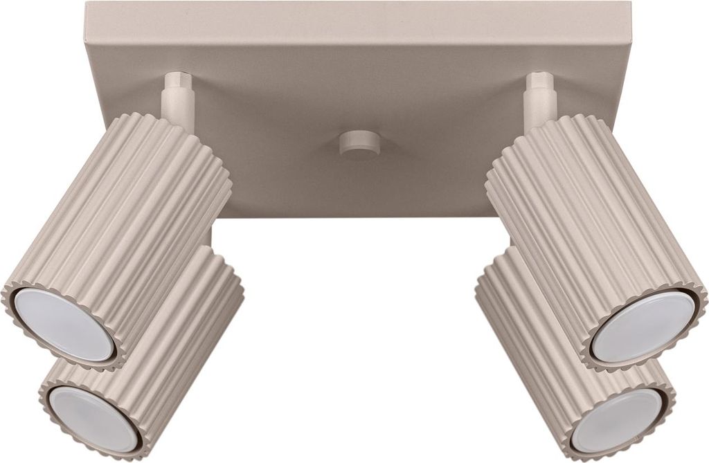 Plafond KARBON 4 taupe 4xGU10 10W Aluminium 16.5x25x25cm Sollux Lighting