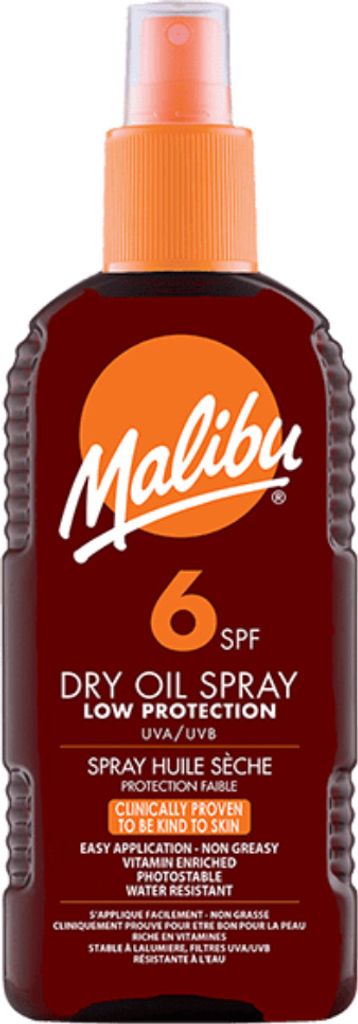 Malibu Sun Dry Oil Spray 200ml LSF6 Trocken Öl