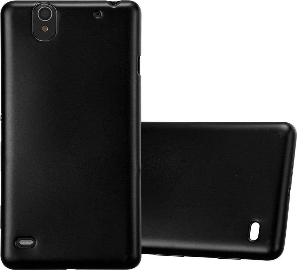 Cadorabo Schutzhülle für Sony Xperia C4 Hülle in Schwarz Handyhülle TPU Silikon Etui Cover Case