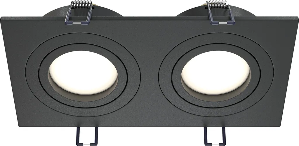 Luminaire Encastré Anti-Éblouissement Maytoni Atom Noir GU10 pour Plafond