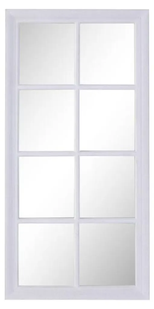 Miroir Blanc 118 cm Home ESPRIT - Design Fenêtre avec Cadre en Bois MDF