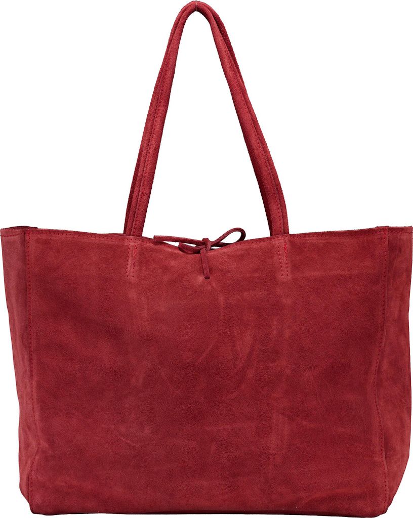 Hausfelder Manufaktur Shopper Velours Rot 30