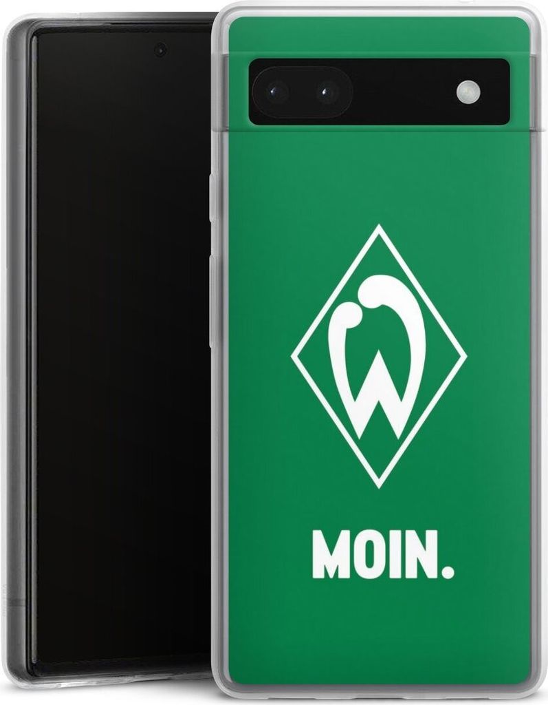 DeinDesign Slim Hülle für Google Pixel 6a Silikon Case Ultra Dünn Handyhülle Moin Offizielles Lizenzprodukt SV Werder Bremen