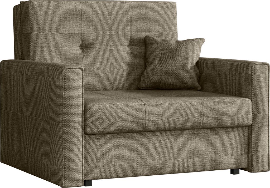 MIRJAN24 Schlafsofa Viva Bis I, Stilvoll Polstersofa vom Hersteller, Couch mit Schlaffunktion und Bettkasten, Wohnzimmer (Spirit 3)