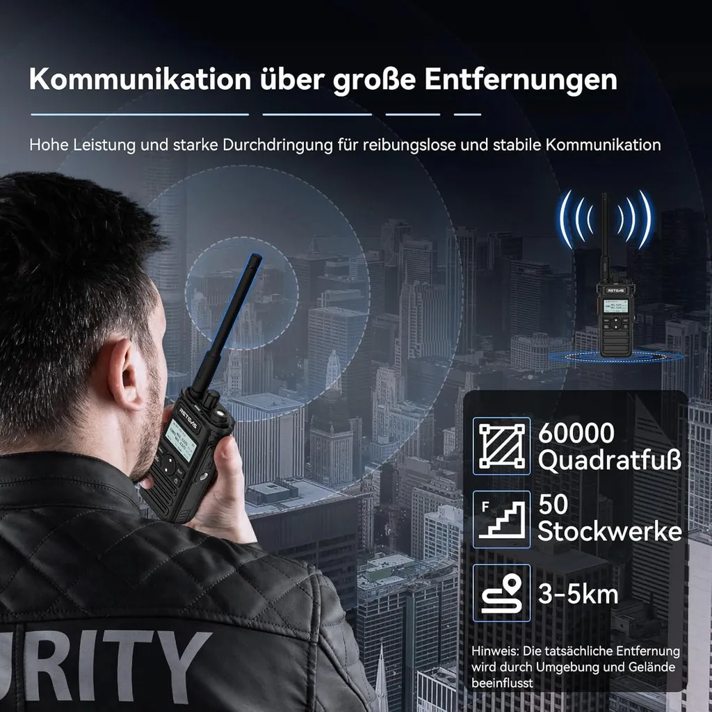 Talkie-walkie Professionnel Retevis RT86S Anti-Interférence LCD Type-C