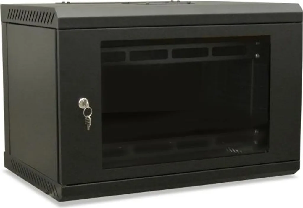 Rack 19 pouces 6U TELEVES MSR196 en acier robuste avec porte vitrée