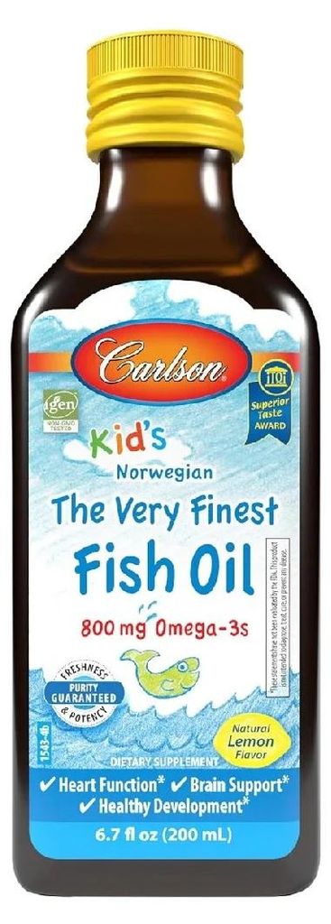 Carlson Labs, Olej rybi dla dzieci, najwyższa jakość, smak Zdjęcie produktu 