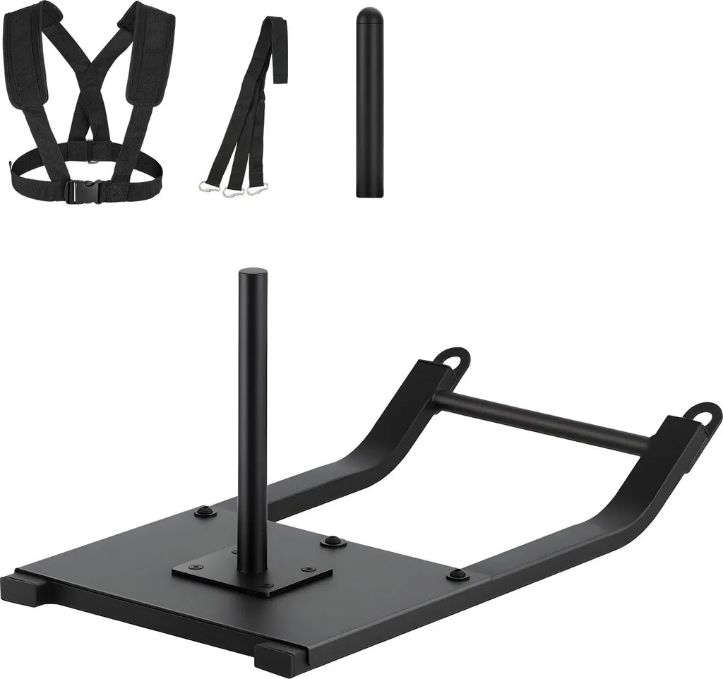 SucceBuy Traîneau de Poids Musculation avec Sangle pour Disques 25/51mm