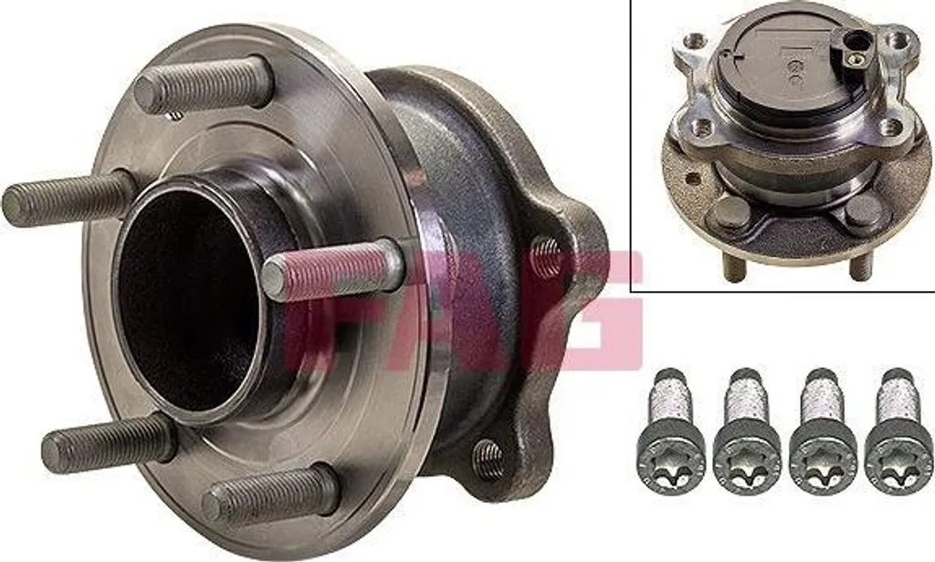Jeu de roulements de roue FAG 713 6605 50 pour V40 - Qualité OE 31277680