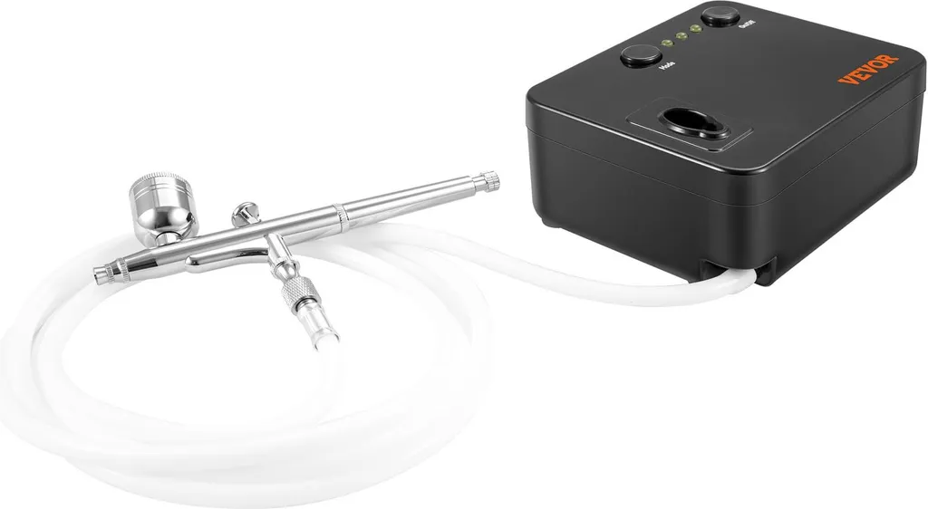 Set di aerografi a doppia azione con pistola per verniciatura, compressore d'aria da 30 psi ± 15 %, set di pistole per aerografo da 220 V per make-up, manicure, tatuaggi, design pittorico, arti e mestieri, decorazione alimentare - 11