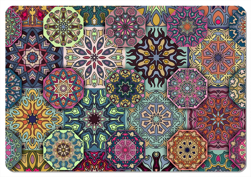 Tisch- oder Schreibtischunterlage, dekorativ, aus Filz, 29x42 cm, Valencia, Bertoni