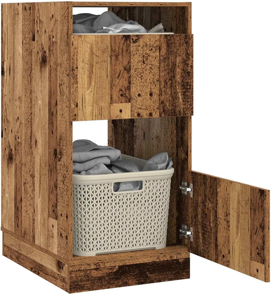 vidaXL Armadio Portabiancheria Legno Vecchio 50x68x102 cm Rustico
