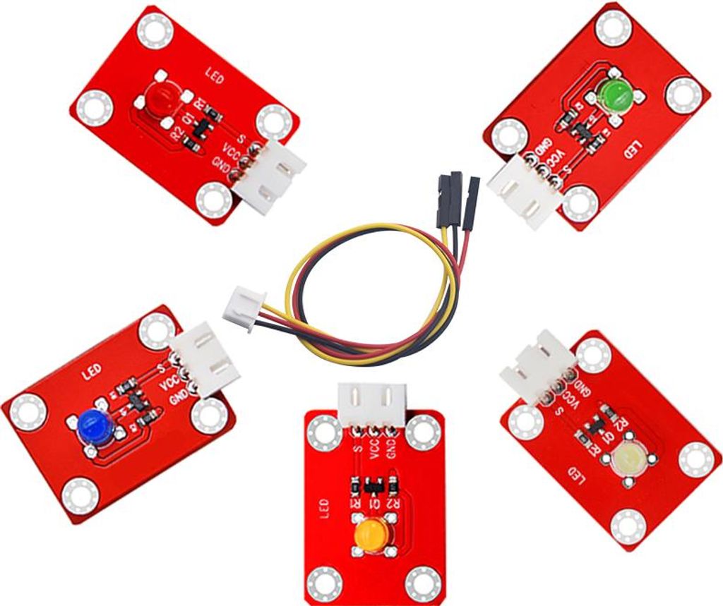 5mm LED Modul mit XH2.54 3P Buchse Farbe: Gelb