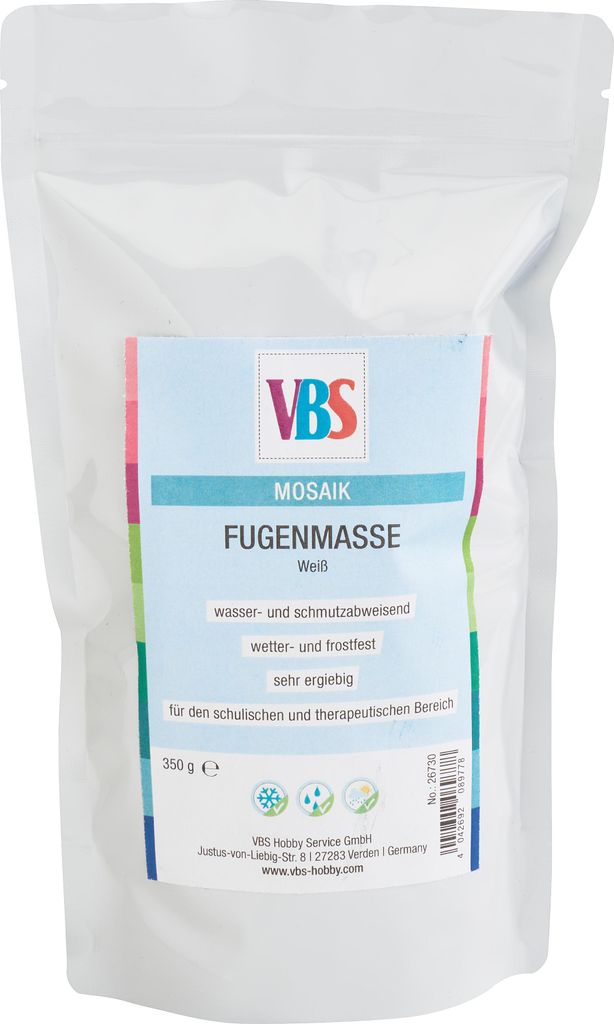 Fugenmasse in Weiß, 350 g, wasser-, frost-, wetter- und Produktbild 