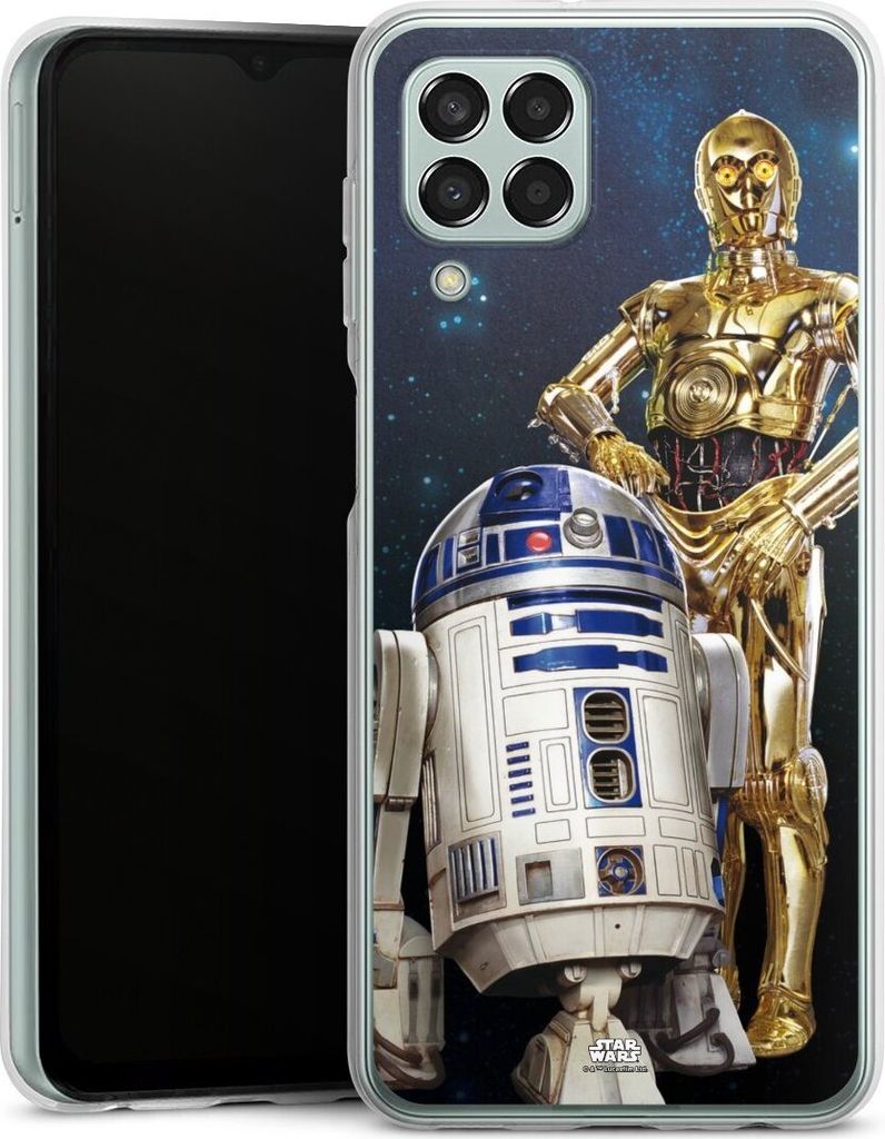 DeinDesign Handyhülle für Samsung Galaxy M33 5G Silikon Hülle Case Smartphone Schutzhülle Star Wars Weltall R2D2