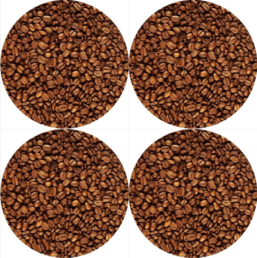 Bertoni Rundes Tischset M 33x33 cm | Eleganz und Zweckmäßigkeit für jeden gedeckten Tisch 4D | COFFEE