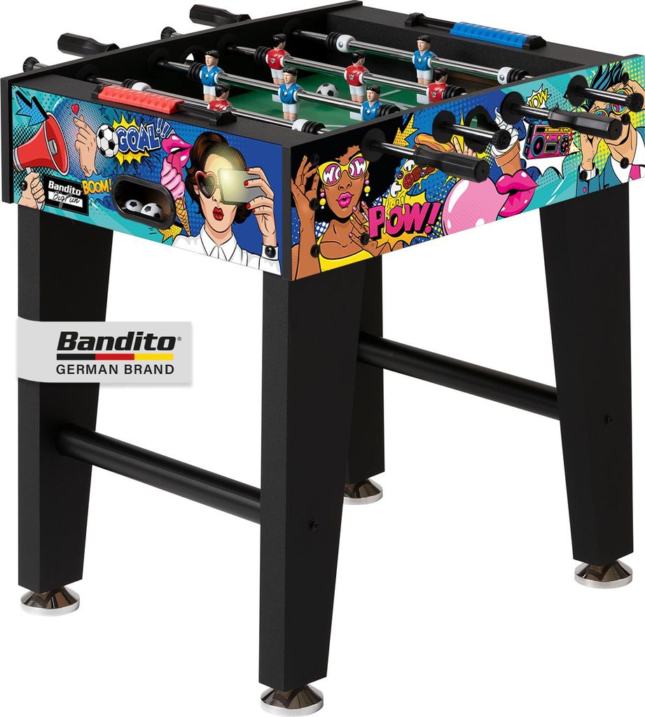Bandito Kickertisch BigFun, kompakter 2-Mann Tischkicker, Produktbild 