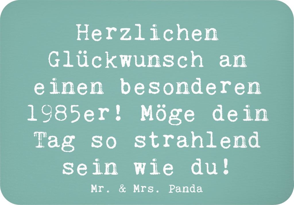 Mr. & Mrs. Panda Kühlschrankmagnet Spruch 1985 Geburtstag - Meeresbrise - Geschenk, Pinnwandmagnet, Alter, strahlender Tag, haftmagnet, magnet, wh...