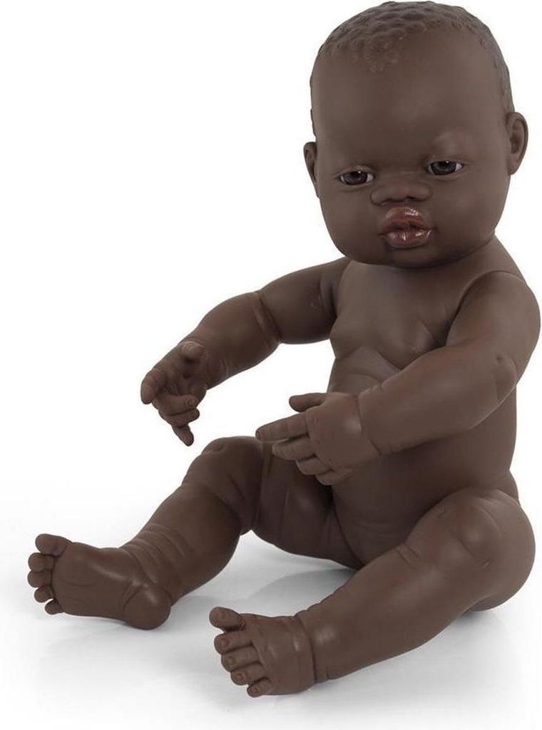 Miniland Babypuppe Afrikanisches Mädchen 40cm mit Vanilleduft - Spielzeugpuppe